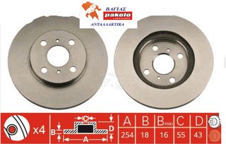 Δισκόπλακα REMSA 656910  TOYOTA PASEO 1995-1999, TOYOTA STARLET 1989-1999