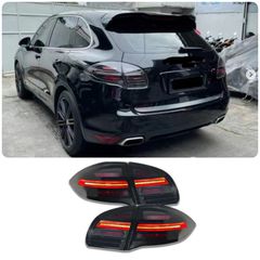 Πισω Φανάρια FULL LED Porsche Cayenne 958 E2 92A Prefacelift (2010-2014) Black Smoke with Dynamic Indicators design