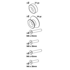 Κωδ.275496 ΒΙΔΕΣ ΣΤΗΡΙΞΗΣ ΠΕΤΑΛΟΥ 6/8mm ΜΠΛΕ τηλ.215-215-8211