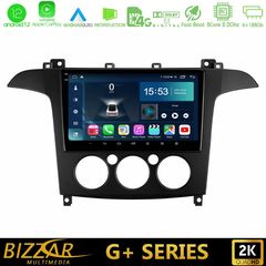 Bizzar G+ Series Ford S-Max 2006-2008 (manual A/C) 8core Android12 6+128GB Navigation Multimedia Tablet 9″