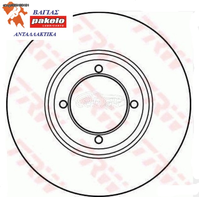 Δισκόπλακα MB081630 MITSUBISHI GALANT MITSUBISHI LANCER MITSUBISHI SAPPORO