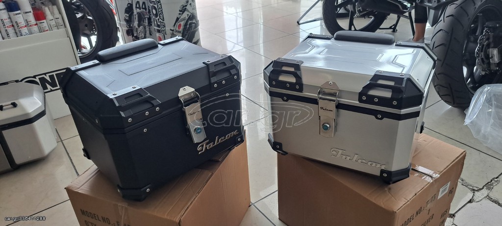 TOP BOX 45L SILVER //  ΤΕΤΡΑΓΩΝΗ ΒΑΛΙΤΣΑ 45 ΛΙΤΡΩΝ (ΤΥΠΟΥ ΑΛΟΥΜΙΝΙΟΥ) ME ΜΑΞΙΛΑΡΙ