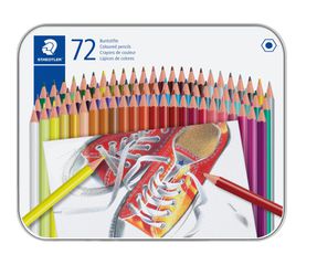 Staedtler - Coloured pencil hexagonal in metal boks, 72 pc (175 M72) / Toys