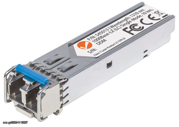 Intellinet Transceiver Module Optical, Gigabit Fiber SFP, 1000Base-Lx (LC) Single-Mode Port, 10km, MSA Compliant, Equivalent to Cisco GLC-LH-SM, Fibre, Three Year Warranty