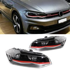 ΦΑΝΑΡΙΑ ΕΜΠΡΟΣ Full LED Headlights VW Polo AW MK6 (2018-2020) with Sequential Dynamic Turning Lights GTI design 