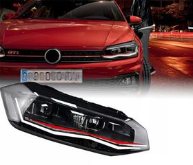 ΦΑΝΑΡΙΑ ΕΜΠΡΟΣ Full LED Headlights VW Polo AW MK6 (2018-2020) GTI DESIGN with Sequential Dynamic Turning Lights-thumb-4