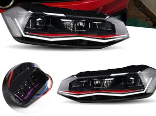 ΦΑΝΑΡΙΑ ΕΜΠΡΟΣ Full LED Headlights VW Polo AW MK6 (2018-2020) GTI DESIGN with Sequential Dynamic Turning Lights-thumb-6