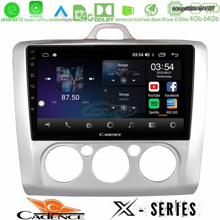 Cadence X Series Ford Focus Manual AC 8core Android12 4+64GB Navigation Multimedia 9″