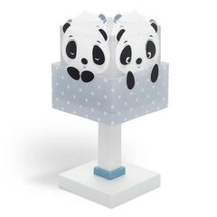 Παιδικό φωτιστικό απλίκα Panda Blue τοίχου με ντουί Ε27x1 κατάλληλο για συμπληρωματικό φωτισμό & διάβασμα διπλού τοιχώματος