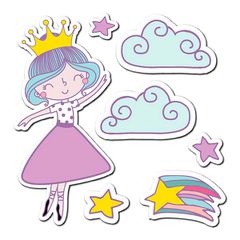Διακοσμητικά αυτοκόλλητα τοίχου Unicorns Princess κατασκευασμένα από βινύλιο χωρίς φθάλιο ή άλλα τοξικά υλικά