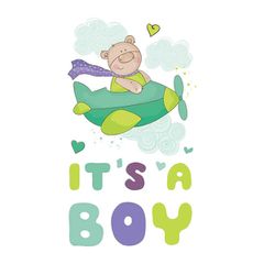 Διακοσμητικό αυτοκόλλητο τοίχου It’s A Boy XS μέγεθος με εύκολη τοποθέτηση - αφαίρεση