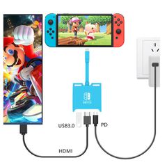 TV Dock Station Nintendo Switch/ Switch Oled Multifunction Adapter USB-C HDTV-thumb-1