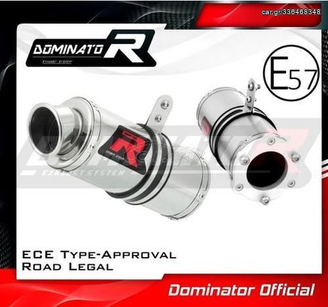 Dominator Εξάτμιση Τελικό GP1 S.Steel Kawasaki ZXR 750 R  1996 - 2003 Με Προδιαγραφές Θορύβου(Περιλαμβάνει Σιγαστήρα)