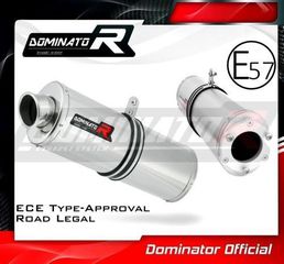 Dominator Εξάτμιση Τελικό Oval S.Steel Kawasaki ZXR 750 R  1996 - 2003 Με Προδιαγραφές Θορύβου(Περιλαμβάνει Σιγαστήρα)