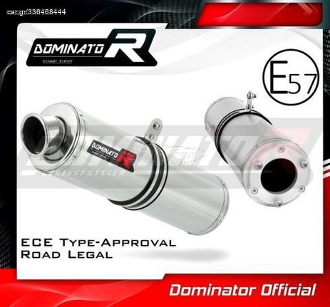 Dominator Εξάτμιση Τελικό Round S.Steel Kawasaki ZXR 750 R 1996 - 2003 Με Προδιαγραφές Θορύβου(Περιλαμβάνει Σιγαστήρα)