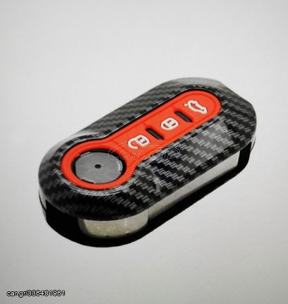 3 Buttons Carbon ABS Car Folding Key Case Cover for Fiat Ducato 500 500L Panda Grande Punto Lancia Musa Remote Key Shell