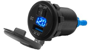 Πριζα Μοτοσυκλετας Usb Socket 12-24V Χωνευτη Με Διακοπτη 5V/3.1A | 4Ride
