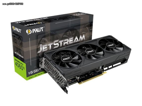 Palit GeForce RTX 4060 Ti 16GB GDDR6 JetStream Κάρτα Γραφικών (NE6406T019T1-1061J) - Πληρωμή και σε έως 9 δόσεις