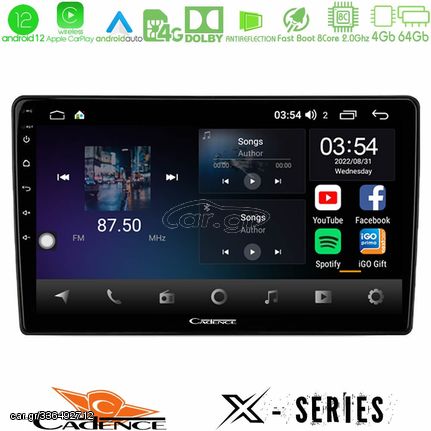 Cadence X Series 8Core Android12 4+64GB Navigation Multimedia Tablet 9″