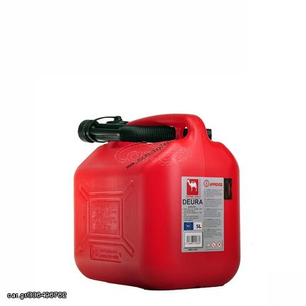 Μπιτόνι Πλαστικό 5lt Βενζίνης Κόκκινο - 27x15x22Y cm