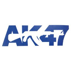 Αυτοκόλλητο 12.5εκ AK-47 όπλο εντός μπλε