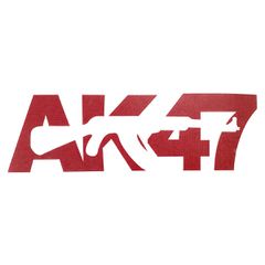 Αυτοκόλλητο 12.5εκ AK-47 όπλο εντός κόκκινο