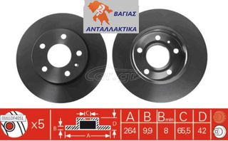 Δισκόπλακα JURID 569109 CHEVROLET ,OPEL VAUXHALL ASTRA COMBO CORSA MARIVA ZAFIRA