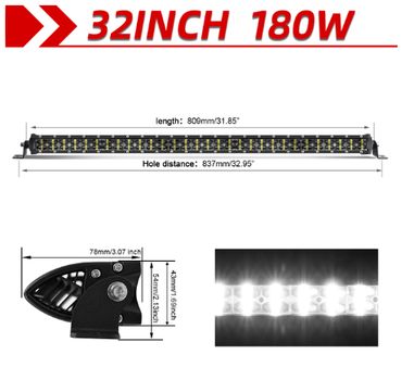  Καινουρια Λεντομπαρα 12volt αδιαβροχη 80cm ledbar