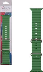 Volte-Tel Λουρακι Ρολογιου Apple Watch 42/44/45/49mm Ocean Band Loop GREEN-Orange VT108 - (5205308341526)