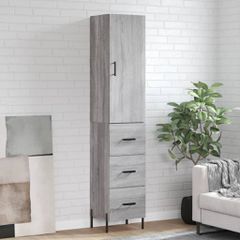 Μπουφές Sonoma Γκρι 34,5 x 34 x 180 εκ. από Επεξεργασμένο Ξύλο 3198863