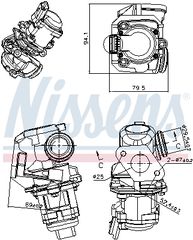 Βαλβίδα AGR VOLVO C30, S40 II, S80 II, V50, V70 III; CITROEN BERLINGO, BERLINGO MULTISPACE, BERLINGO/MINIVAN, C2, C3 I, C3 II, C3 PICASSO, C4, C4 GRAND PICASSO I, C4 I 1.4D/1.6/1.6D 11.01-