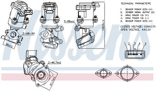 Βαλβίδα AGR CITROEN C5 III, C6; JAGUAR S-TYPE II, XF I, XJ; LAND ROVER DISCOVERY III, DISCOVERY IV, RANGE ROVER SPORT I; PEUGEOT 407, 607 2.7D 06.04-