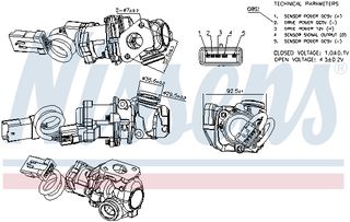 Βαλβίδα AGR VOLVO C30, S40 II, V50; FORD FOCUS C-MAX, FOCUS II 1.6D 10.03-12.12