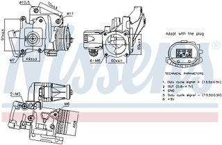 Βαλβίδα AGR VOLVO C30, C70 II, S40 II, S60 II, S80 II, V40, V50, V60 I, V70 III, V70 III/KOMBI, XC60 I, XC70 II 2.0D/2.4D/2.4DH 03.06-07.18