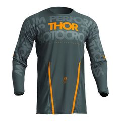 ΜΠΛΟΥΖΑ MX PULSE MONO JERSEY GREY/YELLOW| THOR