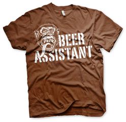 GAS MONKEY - T-Shirt Beer Assistant - Brown (S)-thumb-0
