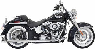 Κωδ.278127 Bassani ολόσωμη εξάτμιση Fishtail Duals Straight 1S46E-30 για Harley Davidson FLSTC 1690 ABS 12-17 / Harley Davidson FLSTFB 1690 ABS 12-17 τηλ.215-215-8211