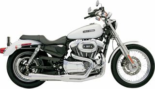 Κωδ.278321 Bassani ολόσωμη εξάτμιση Road Rage Megaphone Short Straight 14212J για Harley Davidson XLH 883 86-03 τηλ.215-215-8211