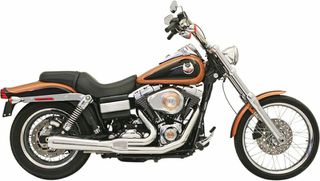 Κωδ.278346 Bassani ολόσωμη εξάτμιση Ατσάλι Road Rage Megaphone Short Reverse Cone 13112J για Harley Davidson FX τηλ.215-215-8211