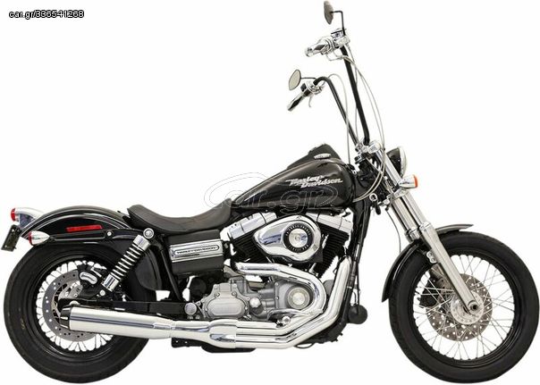 Κωδ.278353 Bassani ολόσωμη εξάτμιση Road Rage II B1 Power Upswept 1D18R για Harley Davidson FXDB 1584 07-13 τηλ.215-215-8211