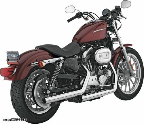 Κωδ.278370 VANCE - HINES τελικά εξάτμισης Straightshots Round Staggered Straight-Cut 16819 για Harley Davidson XL 1200 C 04-13 τηλ.215-215-8211