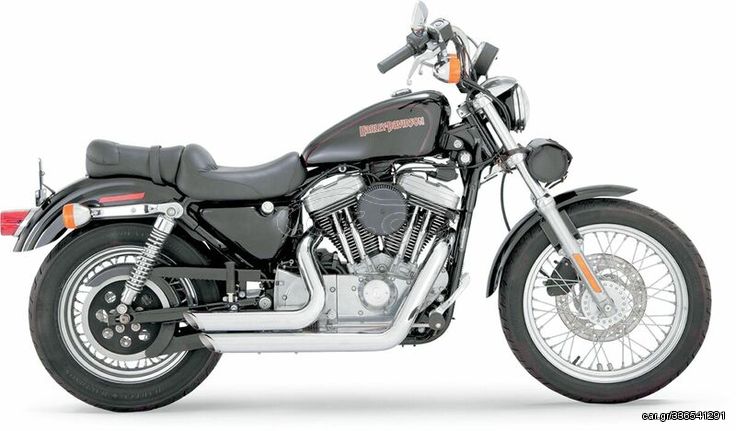 Κωδ.278382 VANCE - HINES ολόσωμη εξάτμιση Shortshots Short Staggered Straight Slash-Out 17223 για Harley Davidson XLH 883 99-03 τηλ.215-215-8211