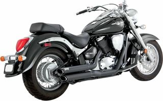 Κωδ.278384 Vance Hines ολόσωμη εξάτμιση Twin Slash Round Staggered Slash-Cut 48293 για SUZUKI VL 800 05-09 μαύρο τηλ.215-215-8211