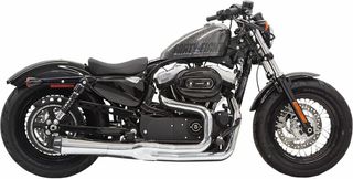 Κωδ.278468 Bassani ολόσωμη εξάτμιση 2σε1 Road Rage II Mega Power Megaphone Short 1X32R για Harley Davidson XL 1200 X ABS 14-20 χρώμιο τηλ.215-215-8211