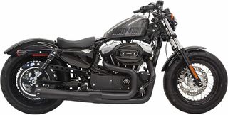 Κωδ.278469 Bassani ολόσωμη εξάτμιση Road Rage II Mega Power Megaphone Short 1X32RB για Harley Davidson XL 1200 X ABS 14-20 μαύρο τηλ.215-215-8211