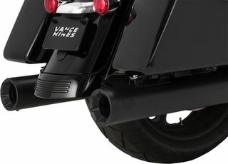 Κωδ.278575 VANCE - HINES τελικά εξάτμισης Eliminator 400 Straight Can Inverted 46714 για Harley Davidson FLHTK 1868 ABS 19-23 μαύρο τηλ.215-215-8211