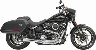 Κωδ.278710 Bassani ολόσωμη εξάτμιση 2σε1 Road Rage Megaphone Short Upswept Wrap-around Rear Pipe Straight-Cut 1S82R για Harley Davidson FLSB 1750 ABS 18-23 χρώμ τηλ.215-215-8211