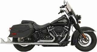 Κωδ.278761 Bassani ολόσωμη εξάτμιση 2σε2 Fishtail Duals Straight 1S86E-33 για Harley Davidson FLHCS 1868 ABS 18-23 / Harley Davidson FLHC 1750 ABS 18-22 χρώμιο τηλ.215-215-8211