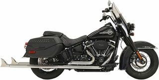 Κωδ.278766 Bassani ολόσωμη εξάτμιση 2σε2 Fishtail Duals Straight 1S96E-39 για Harley Davidson FLHCS 1868 ABS 18-23 / Harley Davidson FLHC 1750 ABS 18-22 χρώμιο τηλ.215-215-8211