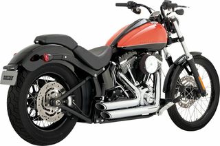 Κωδ.279850 VANCE - HINES ολόσωμη εξάτμιση Shortshots Staggered Slash-Cut 17325 για Harley Davidson FLSTC 1690 ABS 12-17 τηλ.215-215-8211